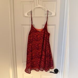 Show me your Mumu Red Snake Print Dress